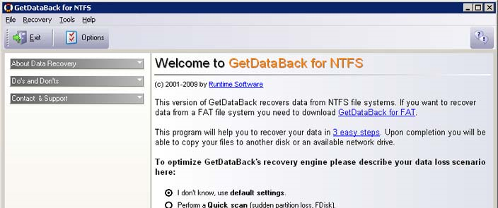 Runtime GetDataBack v4.21 (NTFS & FAT)
